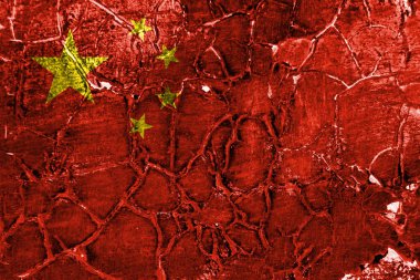 Eski Çin grunge arka plan bayrak