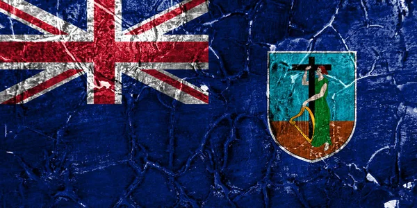 Montserrat Grunge Flag British Overseas Territories Britain Dependent Territory Flag — Stock Photo, Image