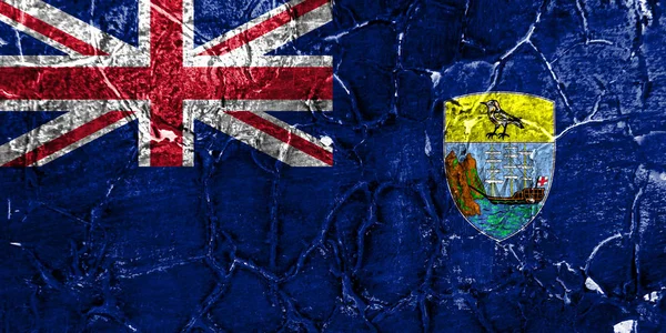 Święta Helena Grunge Flaga Flaga Terytorium Zależne Brytyjskie Terytoria Zamorskie — Zdjęcie stockowe