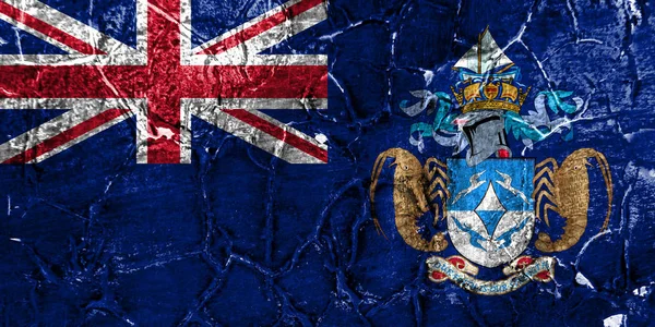 Bandera Grunge Tristan Cunha Territorios Británicos Ultramar Bandera Territorio Dependiente — Foto de Stock