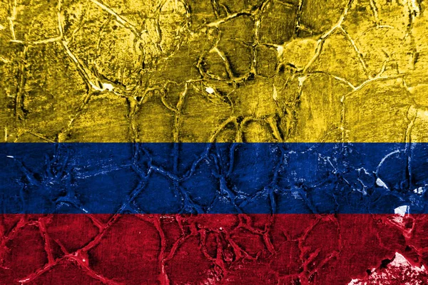 Oude Colombia Grunge Achtergrond Vlag — Stockfoto