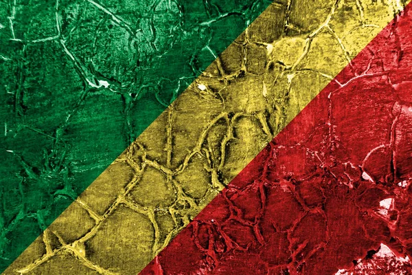 Vieux Congo Drapeau Arrière Plan Grunge — Photo