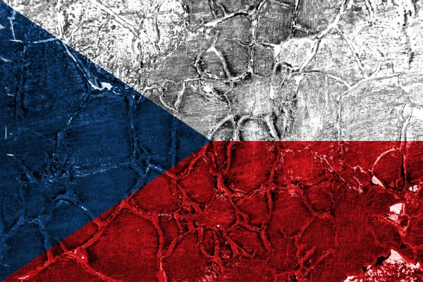 Stará Česká Republika Grunge Pozadí Vlajka — Stock fotografie