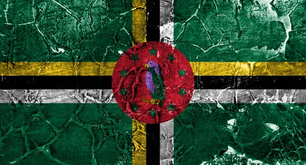 Vecchio Dominica Grunge Sfondo Bandiera — Foto Stock