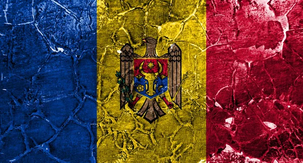 Stary Flaga Tło Grunge Mołdawii — Zdjęcie stockowe