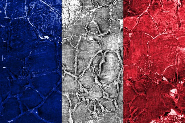 Old France Grunge Background Flag — Stock Photo, Image