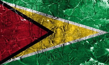 Eski Guyana grunge arka plan bayrak
