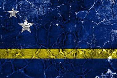 Curacao grunge bayrak, Hollanda bağımlı bölge bayrak