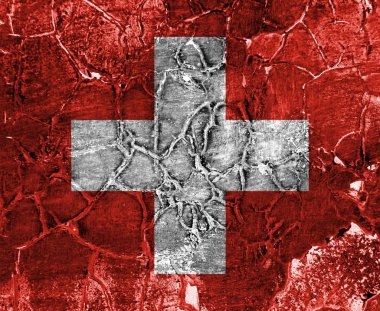 Eski İsviçre grunge arka plan bayrak