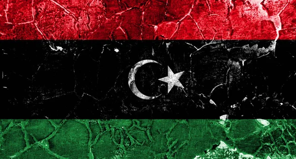 Stara Flaga Grunge Libii Tle — Zdjęcie stockowe