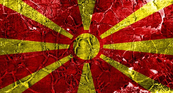 Old Macedonia Grunge Background Flag — Stock Photo, Image