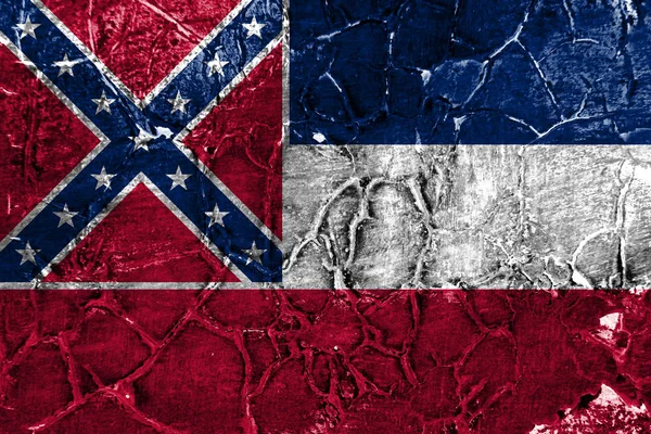 Mississippi State Grunge Flag Estados Unidos América — Fotografia de Stock