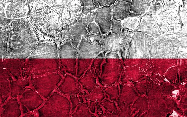 Старий Польщі Гранж Фон Прапор — стокове фото