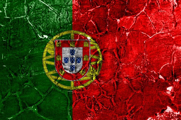 Oude Portugal Grunge Achtergrond Vlag — Stockfoto