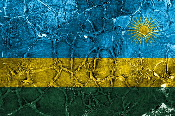 Stará Rwanda Grunge Pozadí Vlajka — Stock fotografie