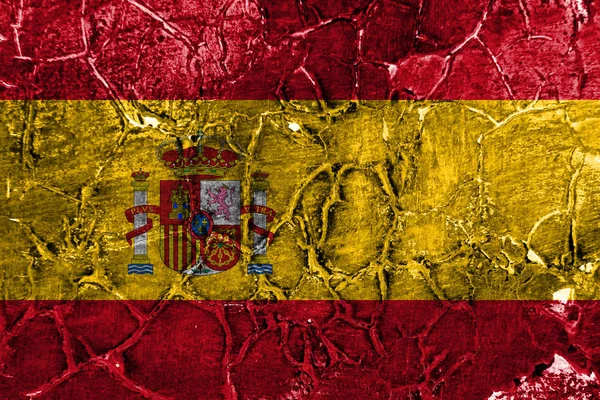 Гранж Флаг Старой Испании — стоковое фото