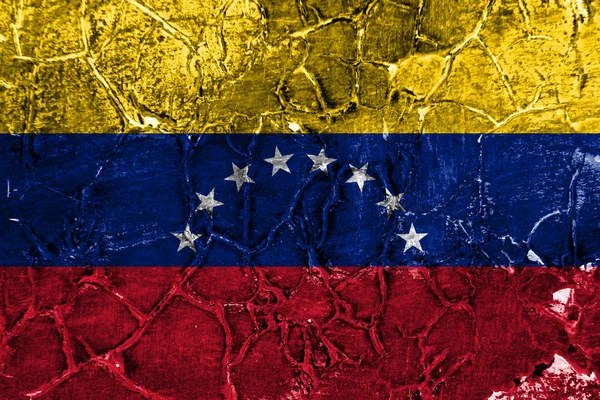 Oude Venezuela Grunge Achtergrond Vlag — Stockfoto