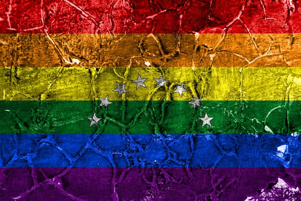 Venezuela gay grunge flag, LGBT Venezuela flag