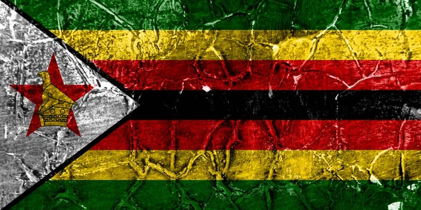 Alte Zimbabwe Grunge Hintergrundfahne — Stockfoto