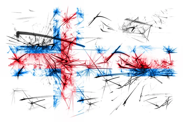 Färöarna Fyrverkerier Mousserande Flagga Nytt 2019 Och Christmas Party Konceptet — Stockfoto