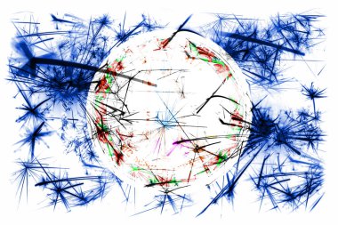 Virginia havai fişek bayrak köpüklü. Yeni yıl 2019 ve Noel partisi konsepti