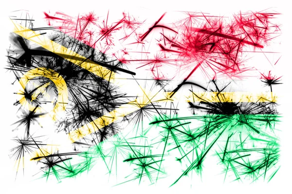 Fuegos Artificiales Vanuatu Bandera Chispeante Año Nuevo 2019 Concepto Fiesta — Foto de Stock