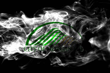 Morgan Hill City duman bayrağı, Kaliforniya Eyaleti, Amerika Birleşik Devletleri