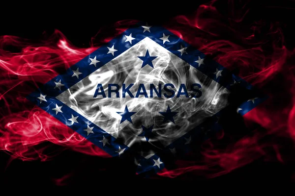 Arkansas State Smoke Flag Spojené Státy Americké — Stock fotografie