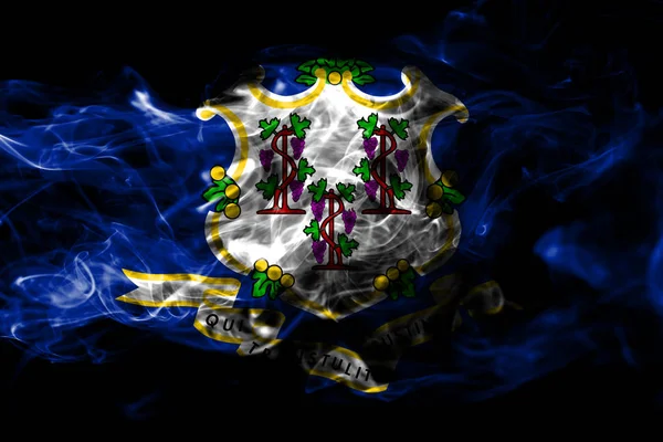 Bandiera Del Fumo Dello Stato Del Connecticut Stati Uniti America — Foto Stock