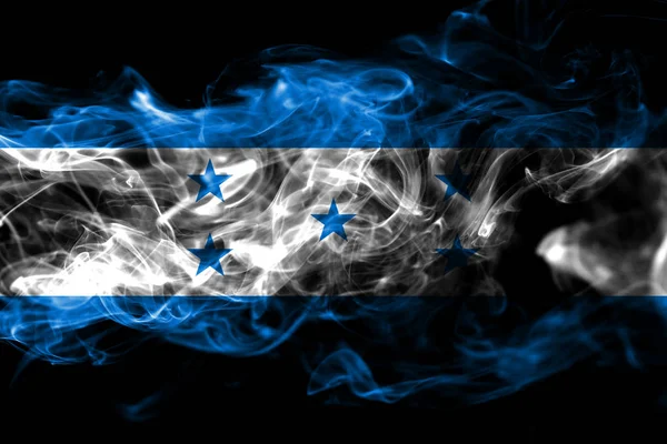 Εθνική Σημαία Της Ονδούρας Κατασκευασμένα Από Χρωματιστό Καπνού Που Απομονώνονται — Φωτογραφία Αρχείου