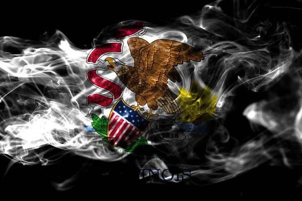 Bandiera Fumo Statale Ilinois Stati Uniti America — Foto Stock