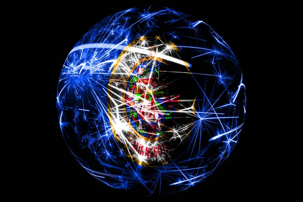 Анотація Міннесота Ігристе Прапор Американцеві Різдво Свято Концепція Ізольовані Чорному — стокове фото