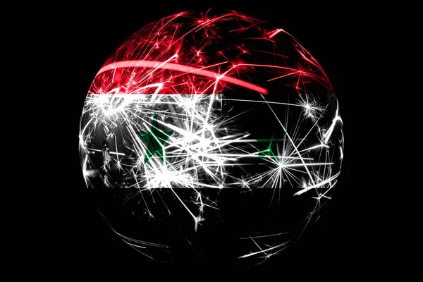 Resumen Bandera Brillante Siria Concepto Fiesta Navidad Aislado Sobre Fondo — Foto de Stock