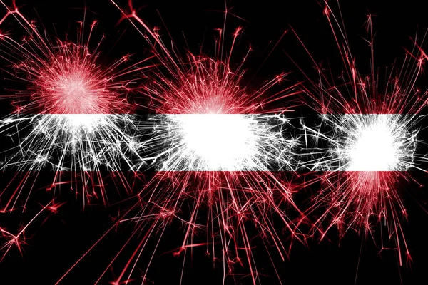 Lettland Feuerwerk Funkelnden Flagge Neujahr Weihnachten Und Nationalfeiertag — Stockfoto