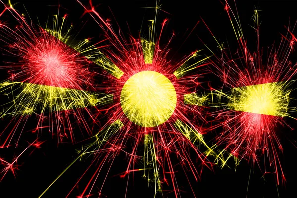Macedonia fireworks sparkling flag. New Year, Christmas and National day concept