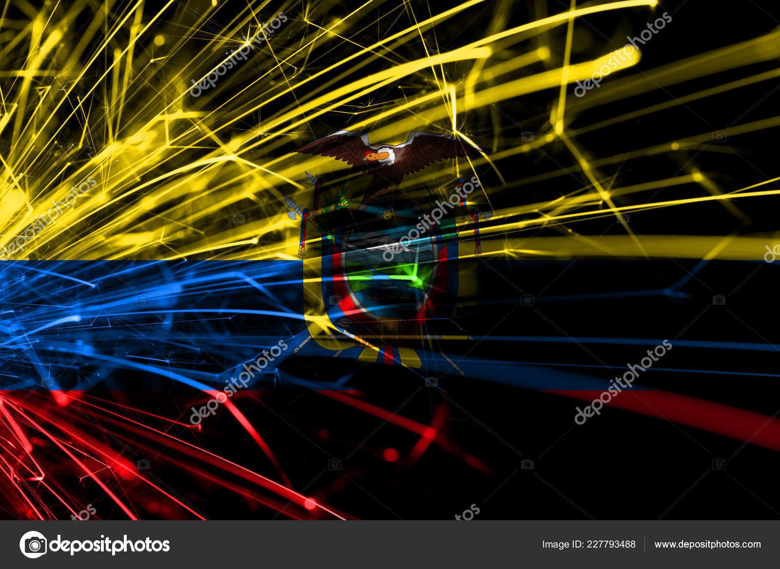 Concepto de bandera del ecuador