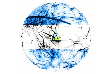 Nikaragua bayrağı top köpüklü havai fişekler. Yeni yıl, yılbaşı ve ulusal gün süsleme ve dekorasyon konsepti