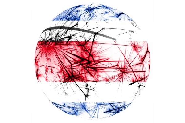 Costa Rica Tűzijáték Csillogó Labdát Zászló Karácsony Nemzeti Nap Dísz — Stock Fotó