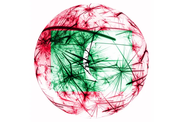 Maldiverna Fyrverkerier Mousserande Flagga Bollen Nytt Jul Och National Dag — Stockfoto