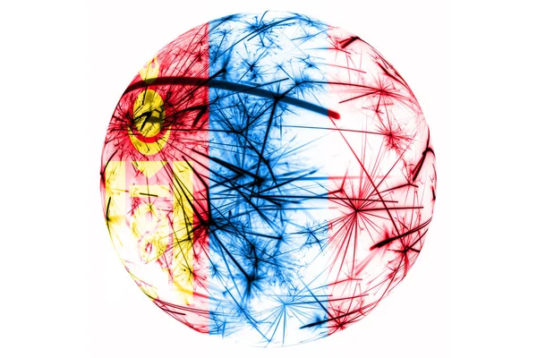 Mongólia Tűzijáték Csillogó Labdát Zászló Karácsony Nemzeti Nap Dísz Dekoráció — Stock Fotó
