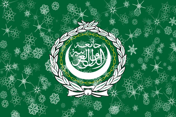 阿拉伯联盟冬季雪花旗 — 图库照片
