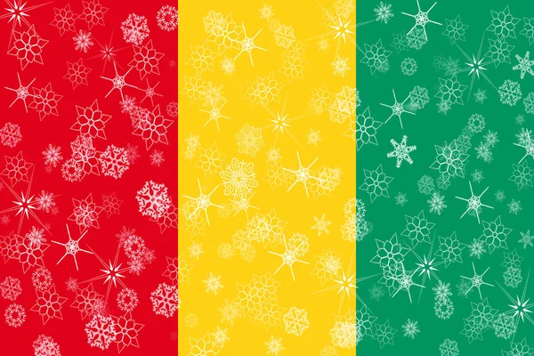 Guiné inverno flocos de neve bandeira — Fotografia de Stock