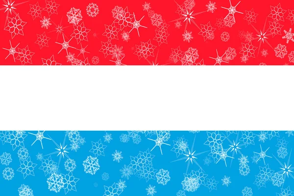 Luxemburgo inverno flocos de neve bandeira — Fotografia de Stock