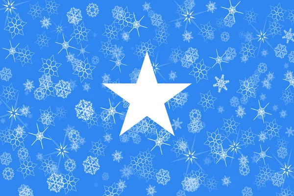 Somalia invierno copos de nieve bandera —  Fotos de Stock