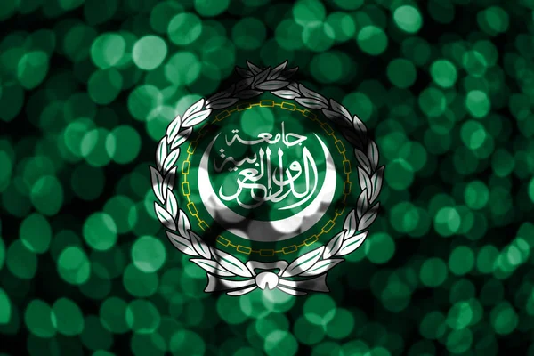 Liga Arabă Steag Abstract Neclar Bokeh Crăciun Anul Nou Ziua — Fotografie, imagine de stoc