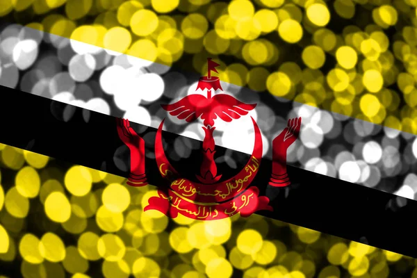 Brunei soyut bulanık bokeh bayrak. Noel, yeni yıl ve ulusal gün kavramı bayrak.