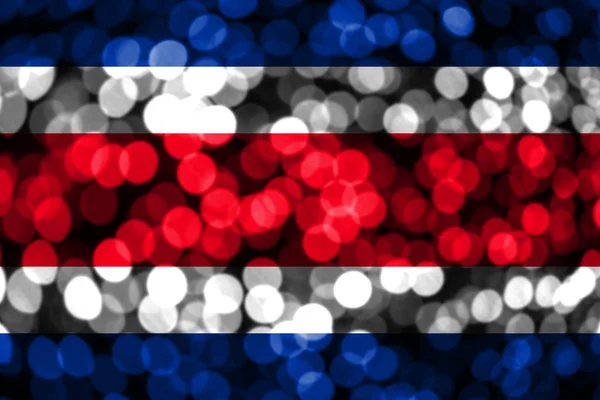 Costa Rica Abstract Blurry Bokeh Flag Christmas New Year National — Stock Photo, Image