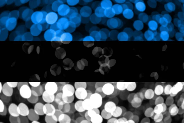 Estonia Bandera Bokeh Borrosa Abstracta Bandera Del Concepto Navidad Año — Foto de Stock