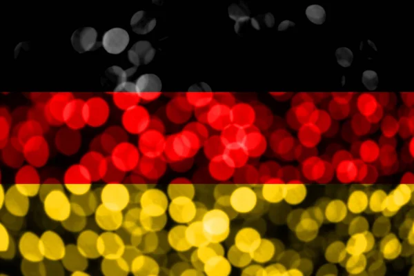 Deutschland Abstrakte Verschwommene Bokeh Flagge Weihnachten Neujahr Und Nationalfeiertag — Stockfoto