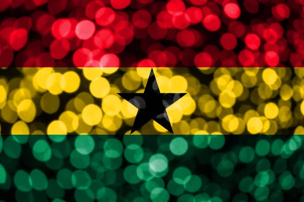 Drapeau Bokeh Abstrait Ghana Noël Nouvel Drapeau Concept Fête Nationale — Photo
